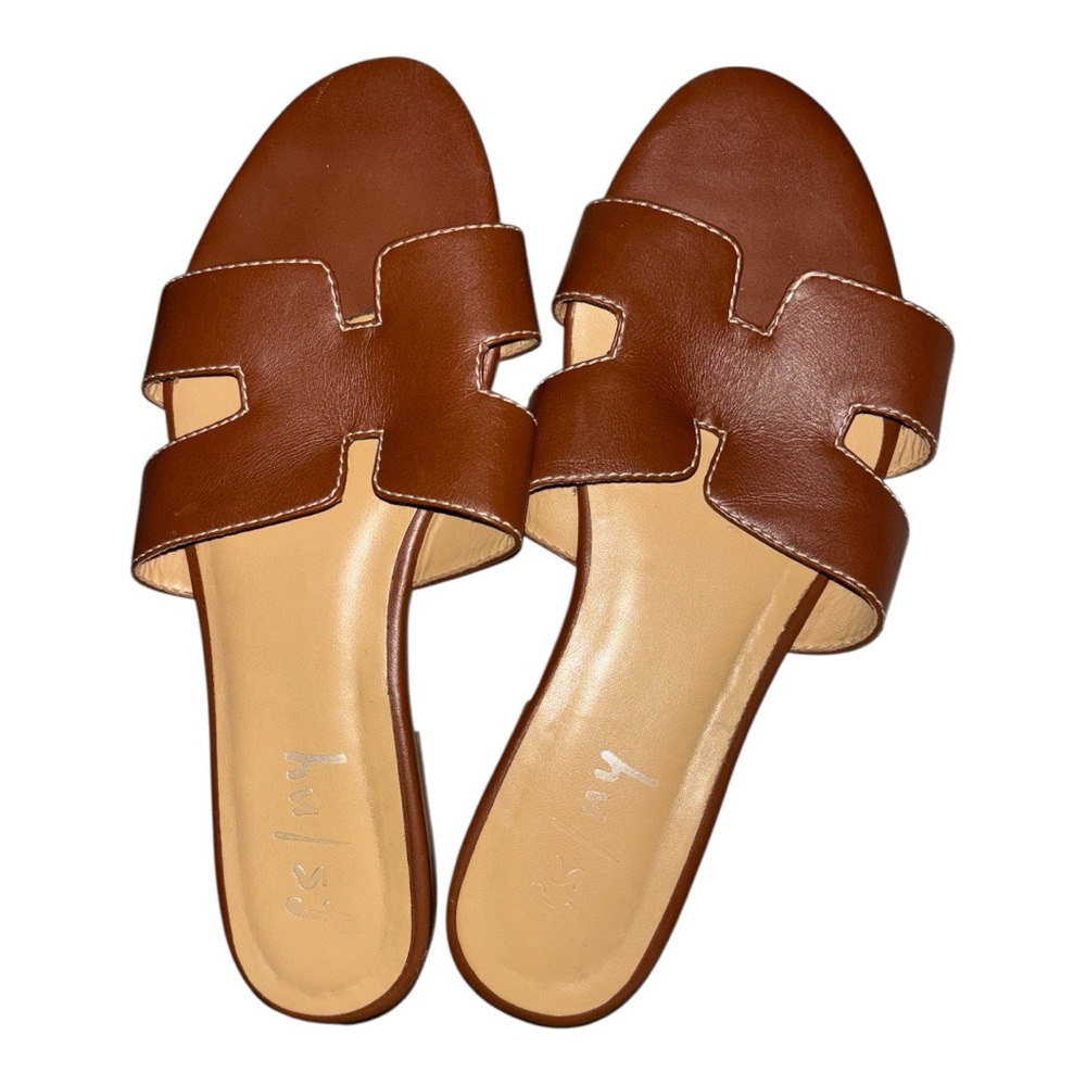 French Sole Brown Sandals - Picture 1 of 5